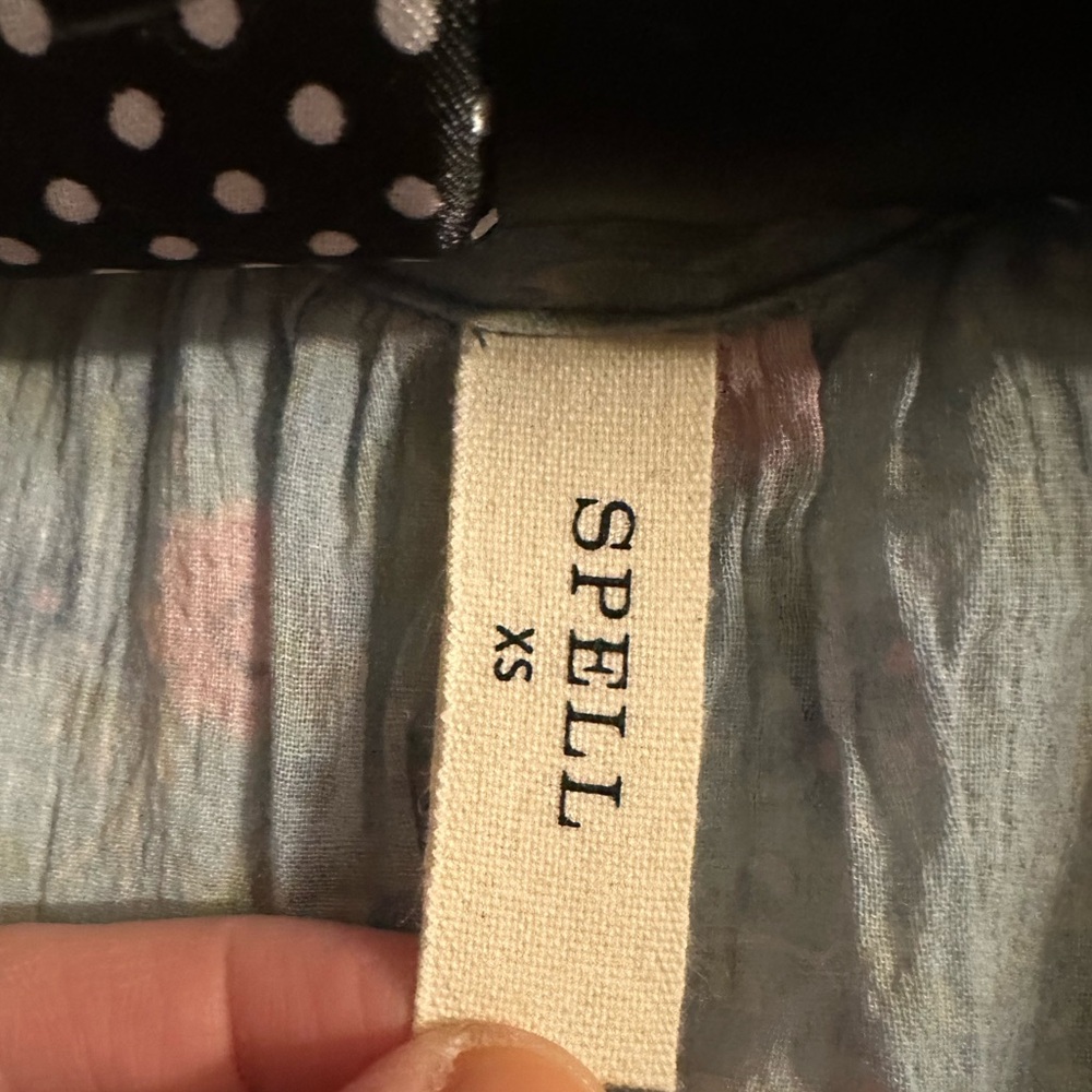 🔥🔥 SPELL Blue and Pink Floral Blouse - Picture 2 of 4